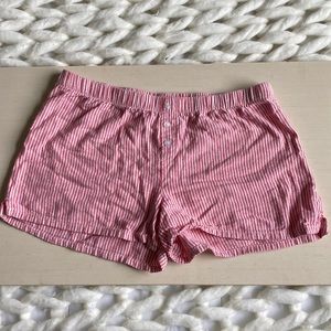 Striped pajama shorts